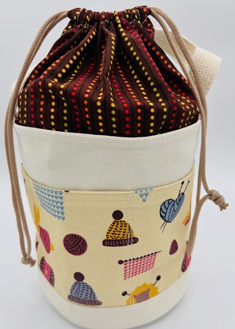 Knitting Bag Design- Bucket Style Project Bag